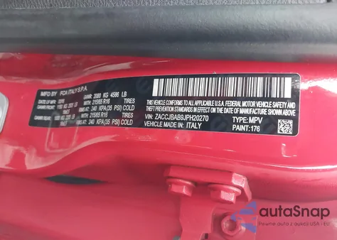 2018 Jeep Renegade Sport 4X4/Upland Edition 4X4 из США, поврежденный, VIN ZACCJBAB9JP820270